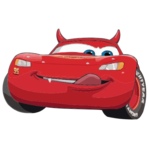 Стикер 52 Набор эмоджи по мульту «Cars Тачки» из ВК в HD качестве