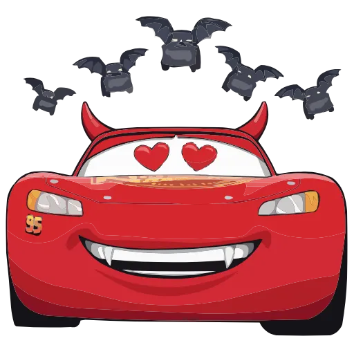 Стикер 55 Набор эмоджи по мульту «Cars Тачки» из ВК в HD качестве