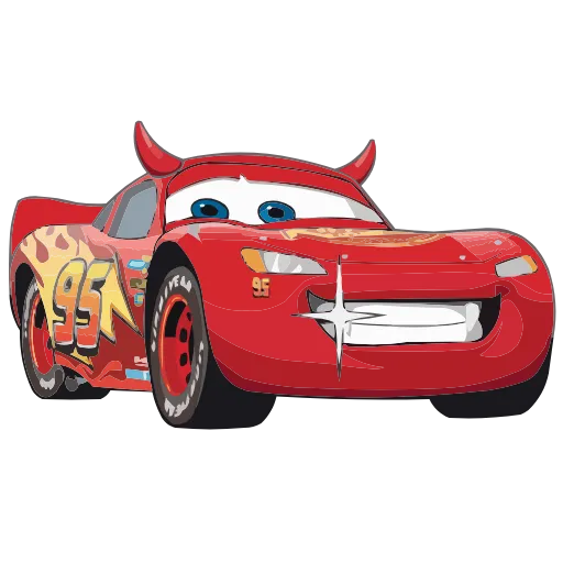 Стикер 40 Набор эмоджи по мульту «Cars Тачки» из ВК в HD качестве