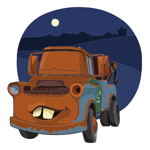 Стикер 18 Набор эмоджи по мульту «Cars Тачки» из ВК в HD качестве