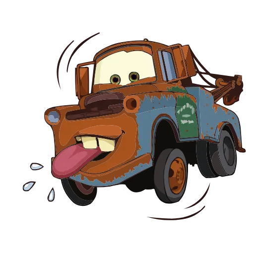 Стикер 17 Набор эмоджи по мульту «Cars Тачки» из ВК в HD качестве