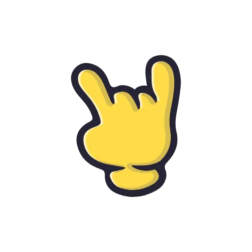 Стикер 6 Cartoon Gestures