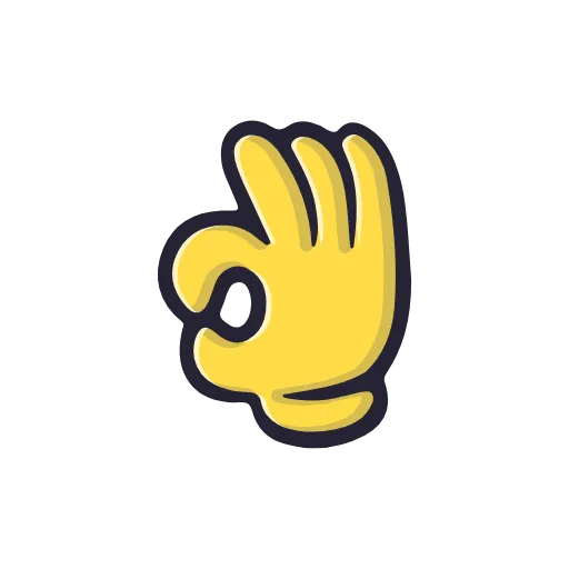 Стикер 8 Cartoon Gestures