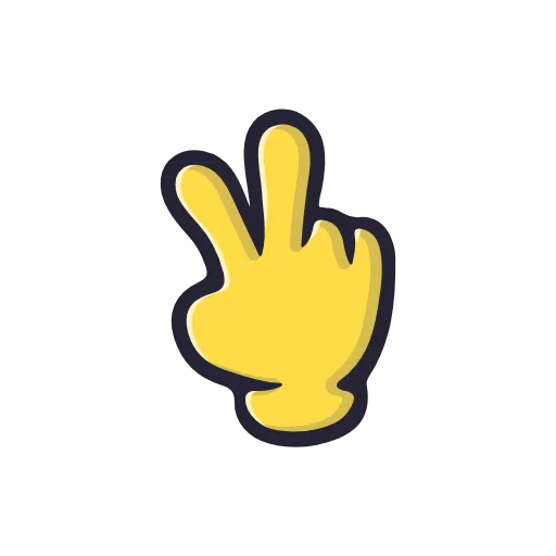 Стикер 4 Cartoon Gestures