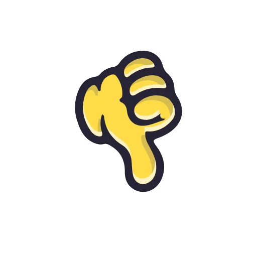 Стикер 19 Cartoon Gestures