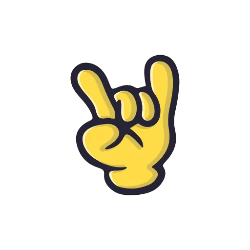 Стикер 5 Cartoon Gestures