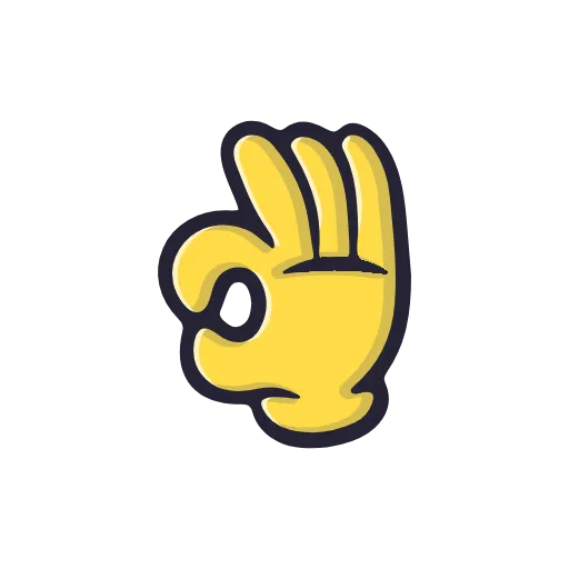 Стикер 7 Cartoon Gestures