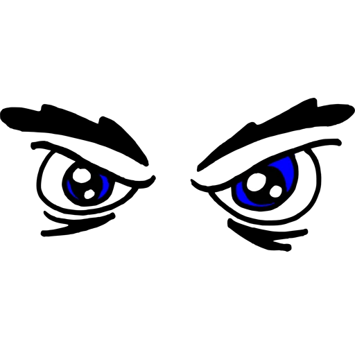 😠 Стикер «Cartoon Eyes» для Telegram