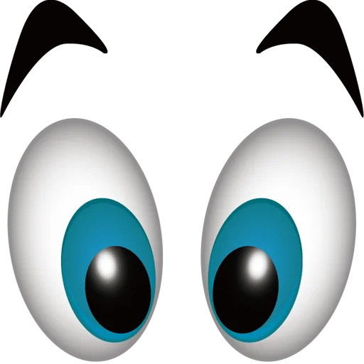 👀 Стикер «Cartoon Eyes» для Telegram