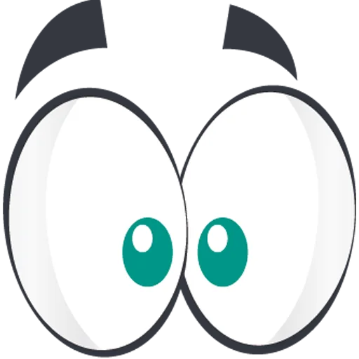 👀 Стикер «Cartoon Eyes» для Telegram