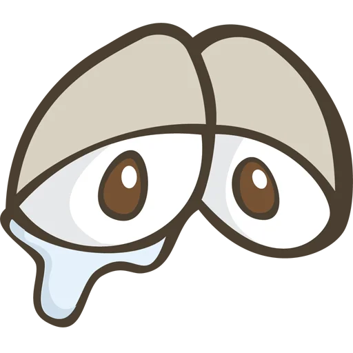 😢 Стикер «Cartoon Eyes» для Telegram