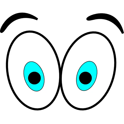 👀 Стикер «Cartoon Eyes» для Telegram