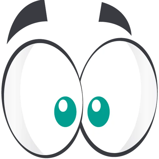 👀 Стикер «Cartoon Eyes» для Telegram