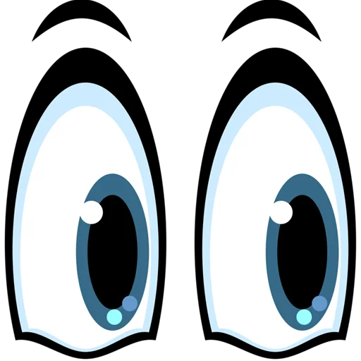 👀 Стикер «Cartoon Eyes» для Telegram