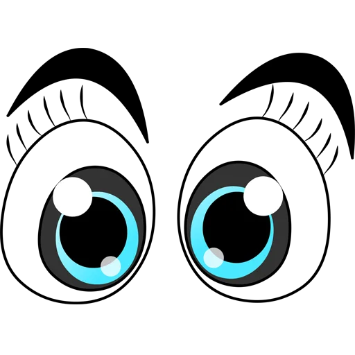 👀 Стикер «Cartoon Eyes» для Telegram