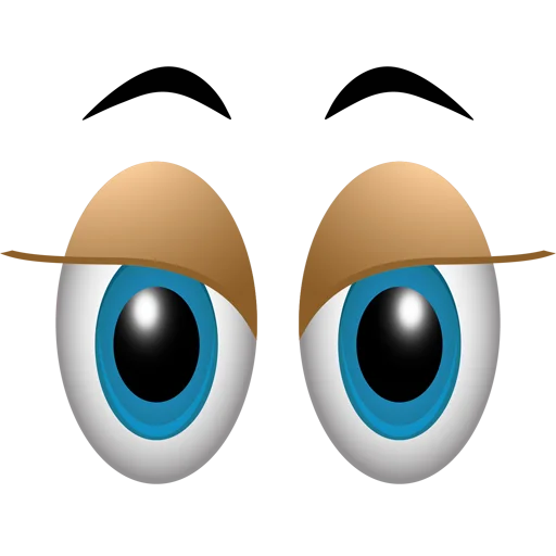 👀 Стикер «Cartoon Eyes» для Telegram