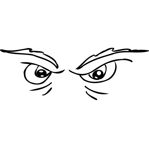 😠 Стикер «Cartoon Eyes» для Telegram