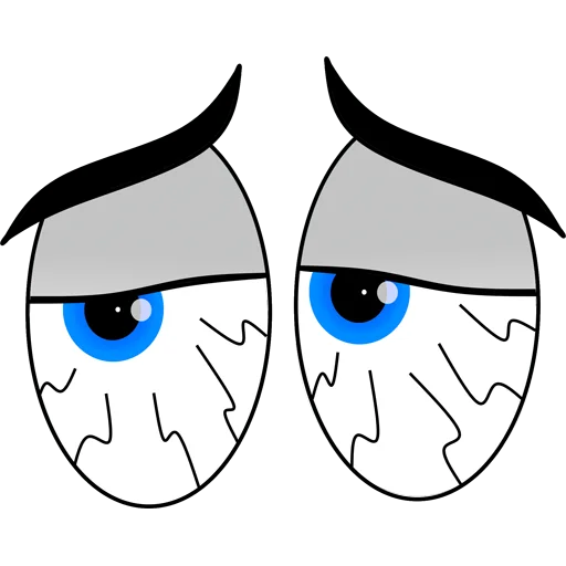 👀 Стикер «Cartoon Eyes» для Telegram