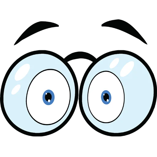 👀 Стикер «Cartoon Eyes» для Telegram