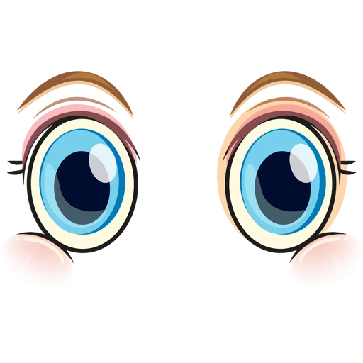 👀 Стикер «Cartoon Eyes» для Telegram