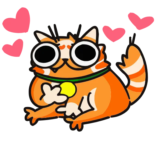 🥰 Эмодзи «Рыжий кот Кешбэкс» для Telegram