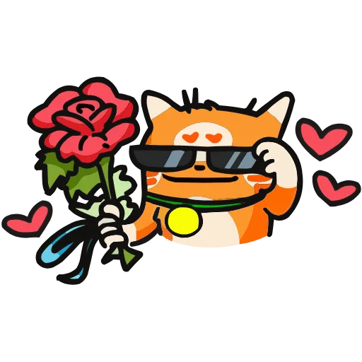 😎 Эмодзи «Рыжий кот Кешбэкс» для Telegram