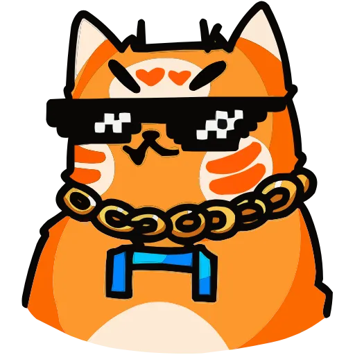 😎 Эмодзи «Рыжий кот Кешбэкс» для Telegram