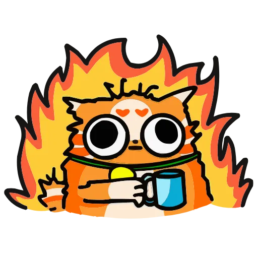 🔥 Эмодзи «Рыжий кот Кешбэкс» для Telegram