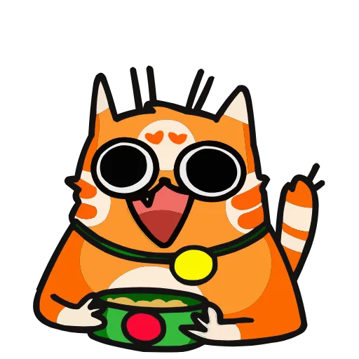 😋 Эмодзи «Рыжий кот Кешбэкс» для Telegram