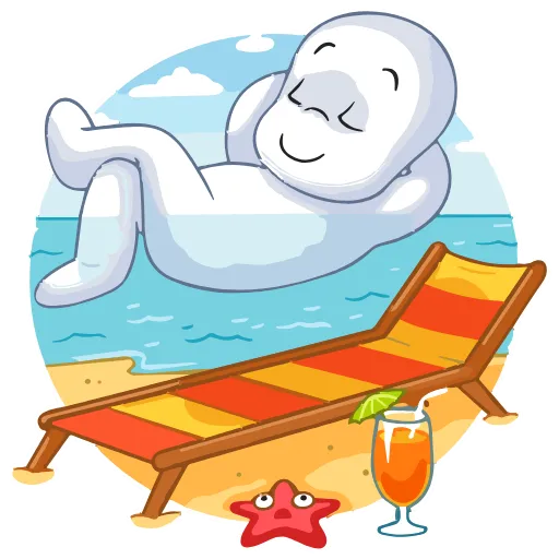 Стикер 25 Набор эмоджи по мульту «Casper Каспер» в HD качестве