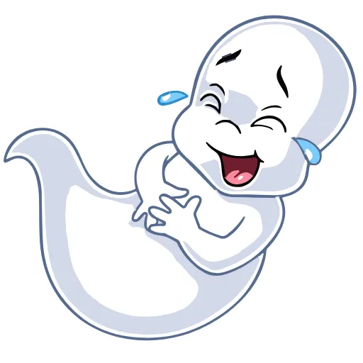 Стикер 6 Набор эмоджи по мульту «Casper Каспер» в HD качестве
