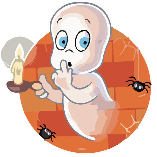 Стикер 8 Набор эмоджи по мульту «Casper Каспер» в HD качестве
