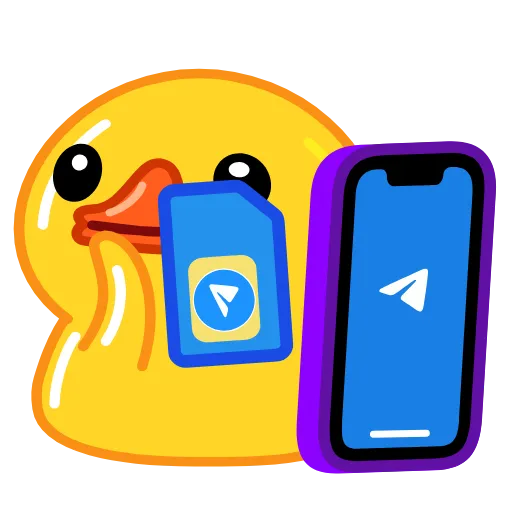 Стикер 37 Утя смайлики / Utya Duck emoji