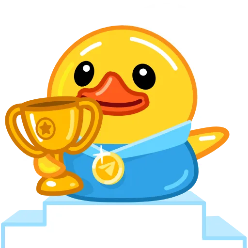 Стикер 42 Утя смайлики / Utya Duck emoji