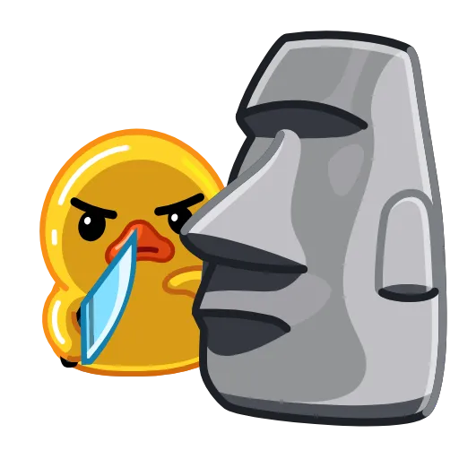 Стикер 52 Утя смайлики / Utya Duck emoji