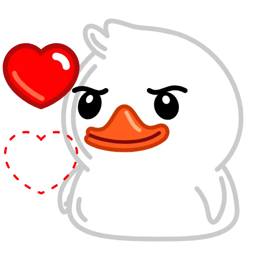 Стикер 28 Утя смайлики / Utya Duck emoji