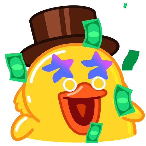 Стикер 33 Утя смайлики / Utya Duck emoji