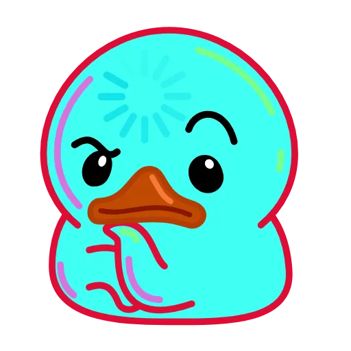 Стикер 24 Утя смайлики / Utya Duck emoji