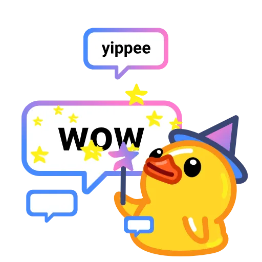 Стикер 39 Утя смайлики / Utya Duck emoji