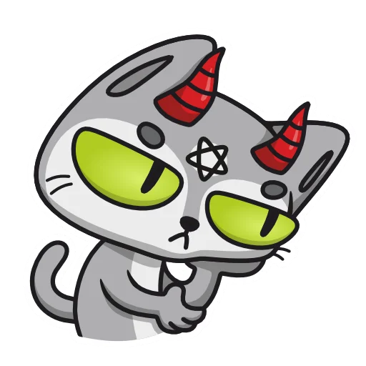🤔 Стикер «Demon Cat Diamond» для Telegram