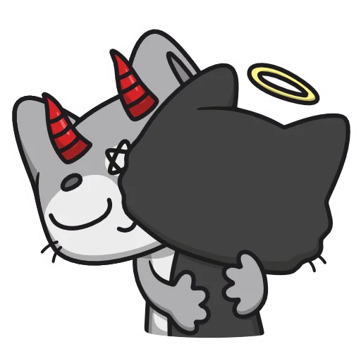 🫂 Стикер «Demon Cat Diamond» для Telegram