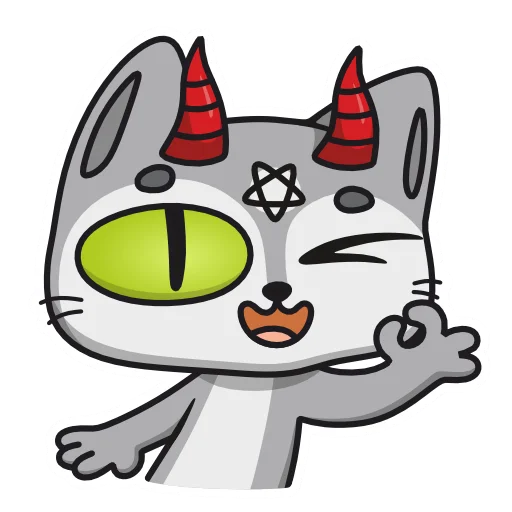 👌 Стикер «Demon Cat Diamond» для Telegram