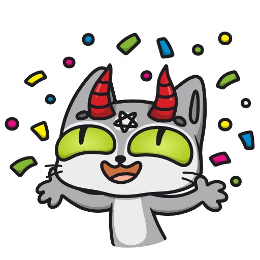 🎉 Стикер «Demon Cat Diamond» для Telegram