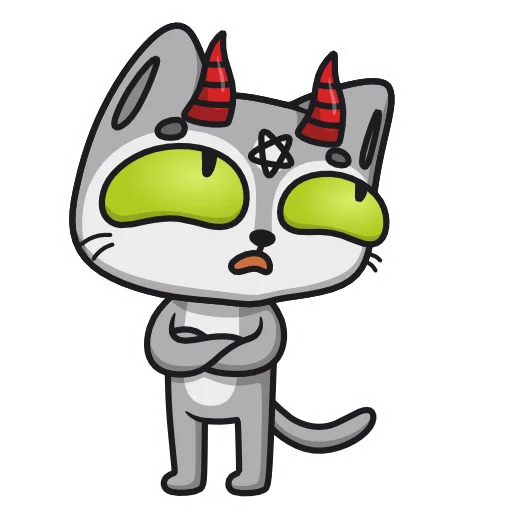 🙄 Стикер «Demon Cat Diamond» для Telegram