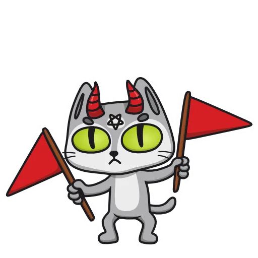 🚩 Стикер «Demon Cat Diamond» для Telegram