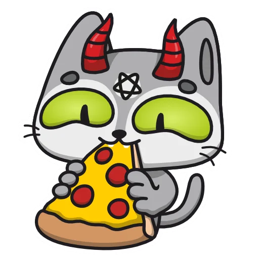 🍕 Стикер «Demon Cat Diamond» для Telegram