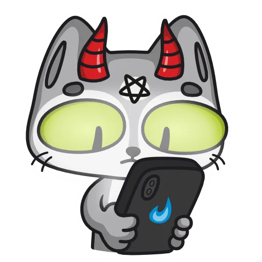 📱 Стикер «Demon Cat Diamond» для Telegram