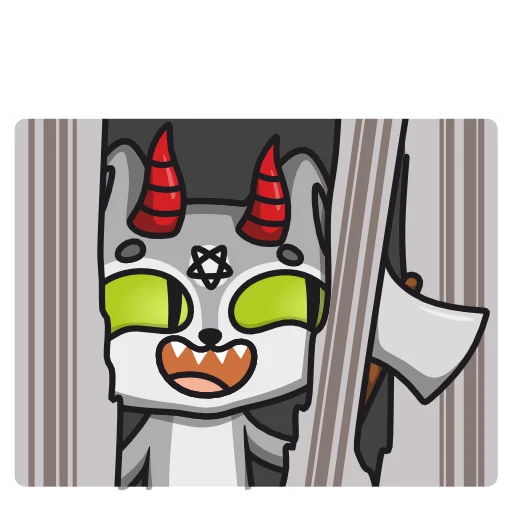 🪓 Стикер «Demon Cat Diamond» для Telegram
