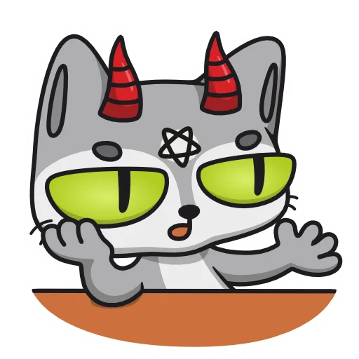 😐 Стикер «Demon Cat Diamond» для Telegram