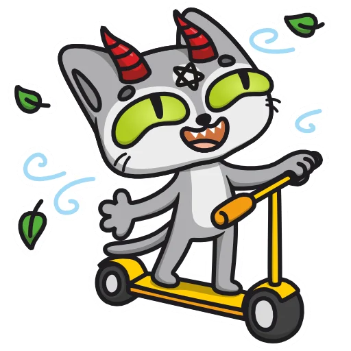🛴 Стикер «Demon Cat Diamond» для Telegram
